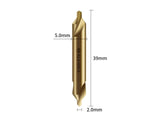 TG Type A Centre Drill, 6542 HSS-E, 120° Point, for Stainless Steel, 2–6 mm
