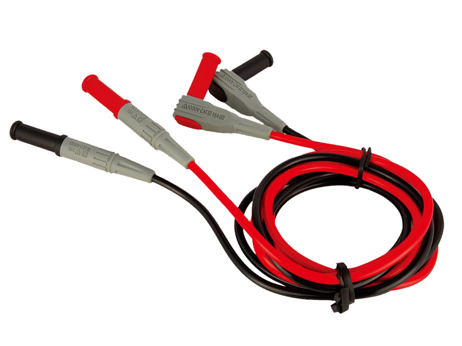 UNI-T 4 mm Bananenstecker-Messleitungssatz, 1 m, 10 A, CAT III 1000 V – UT-L09