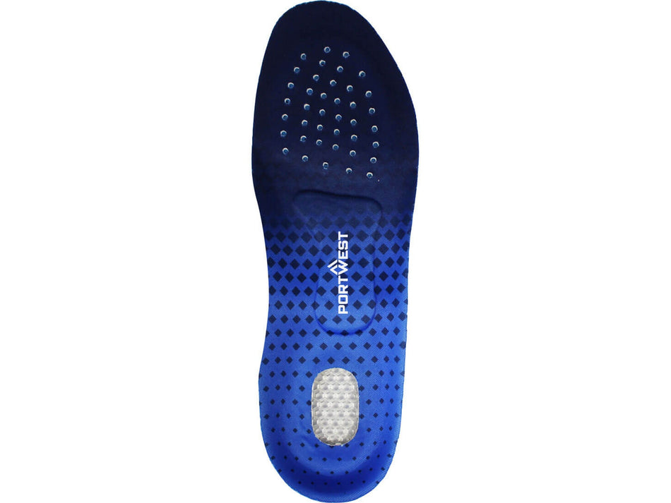 Portwest Insole for All Footwear with Perforated Forepart & Gel Cushioning – FC81