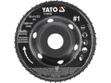 YATO Maróreszelő tárcsa sarokcsiszolókhoz, konvex profil 120x6 mm, vágási fokozat 1/2