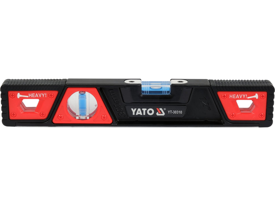YATO Wasserwaage, 300–1000 mm, stoßfestes Aluminium, stoßfeste Enden