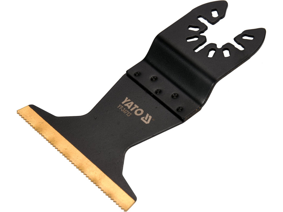 YATO Oszillations-Multitool-Sägeblatt, 65 × 40 mm, TiN-beschichtetes Bimetall, für Holz & Metall – YT-34713