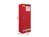 FLAMMABLE LIQUID & CHEMICAL SAFETY STORAGE CABINET RED/YELLOW/BLUE