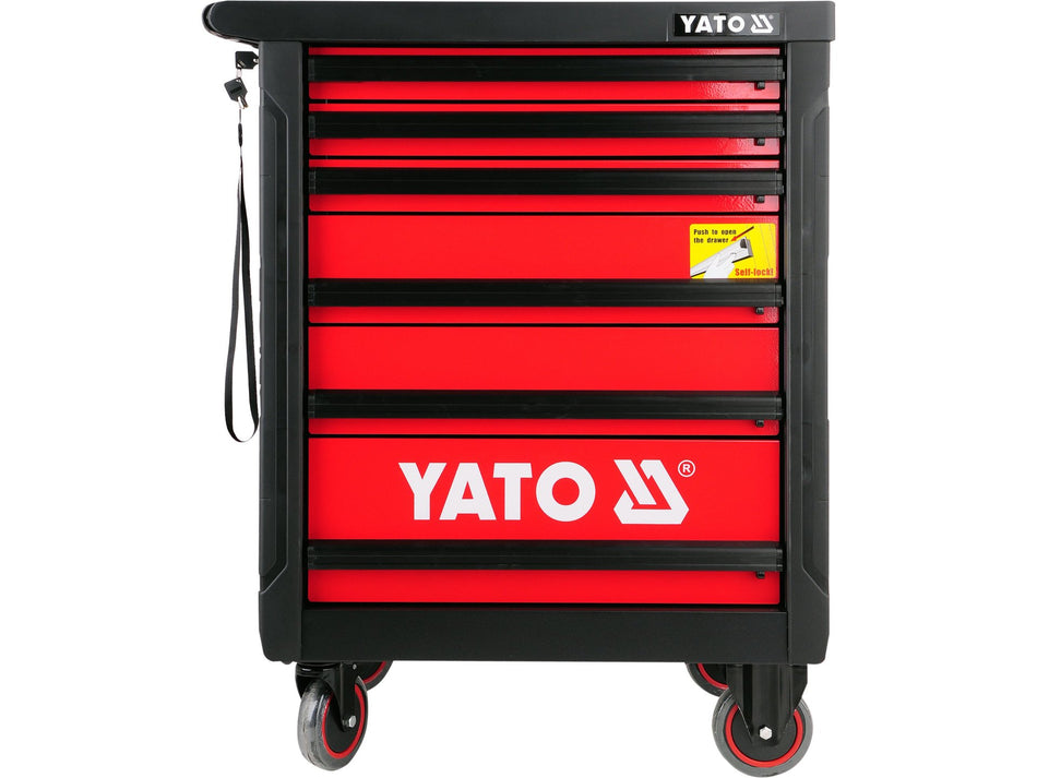 YATO Roller Tool Cabinet with Tools, 177 pcs, 6 Drawers, Ball-Bearing Slides & Central Lock – YT-5530