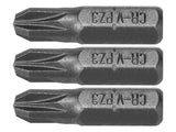 1/4 INCH POZIDRIV SCREWDRIVER BITS PZ3 3 PCS