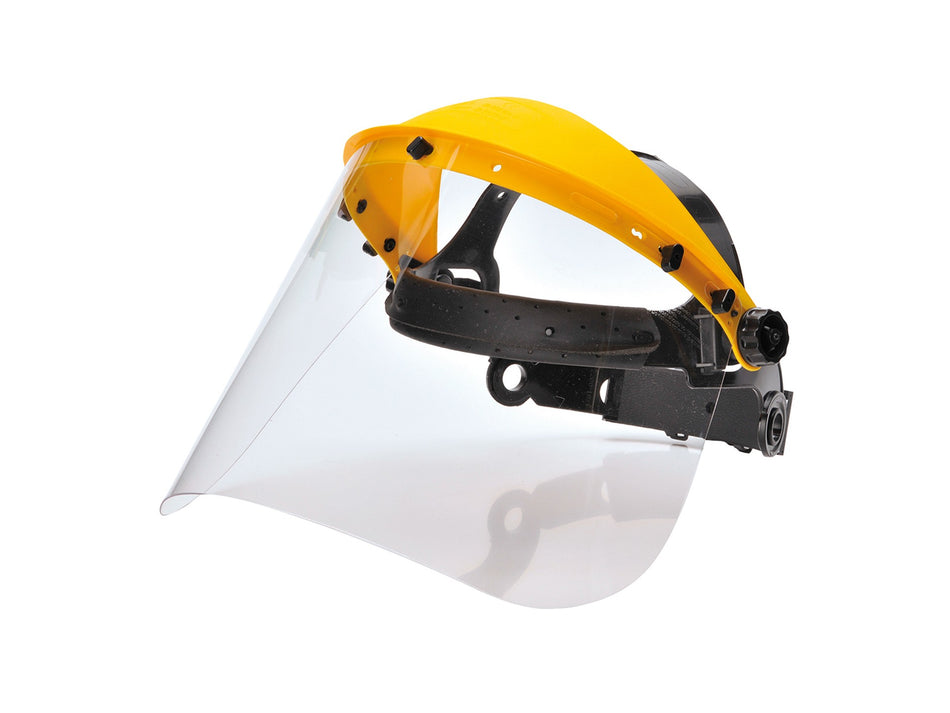 Portwest Browguard with Clear PC Visor, Impact-Resistant Polypropylene, Wheel Ratchet – PW91
