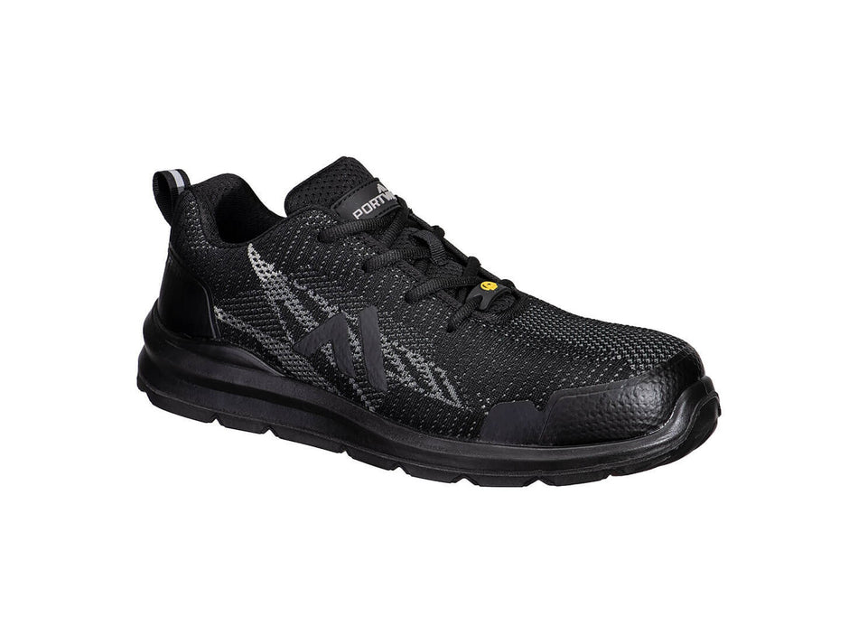 Portwest Safety Trainer S1PS ESD SR FO with Composite Toecap, Textile Anti-Penetration Midsole & PU/PU Outsole – FC32
