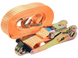 VOREL Ratchet Tie-Down Straps, 2 pcs, 6/8/10 m x 50 mm, 2500/5000 daN, for Securing Cargo