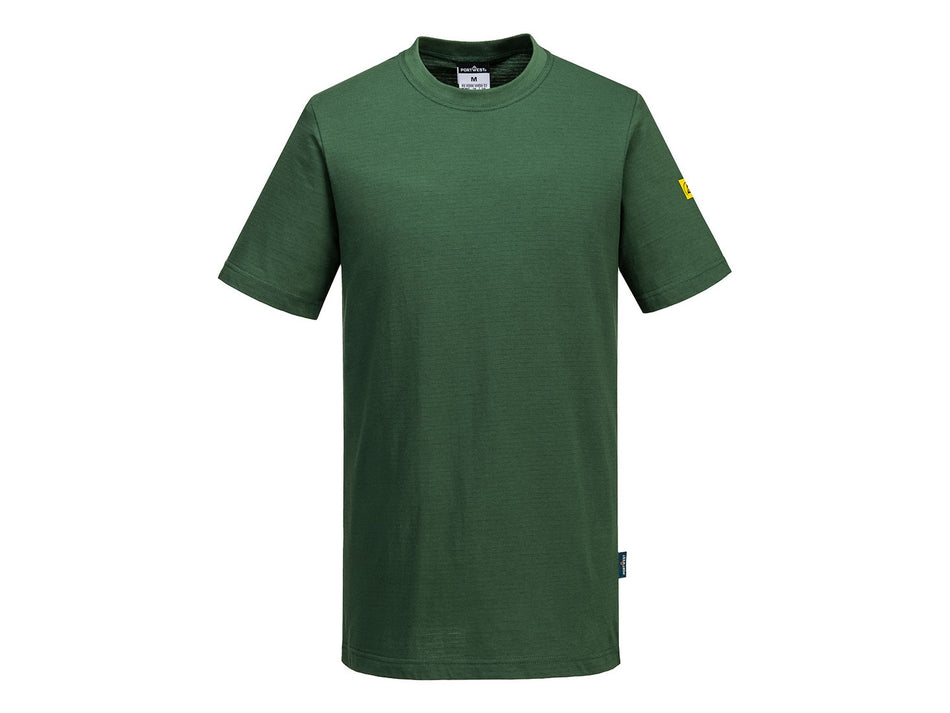 Portwest Antistatisches ESD Kurzarm-T-Shirt, hoher Baumwollanteil, für warme EPA-Umgebung – AS20