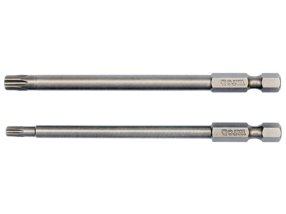 TORX SECURITY SCREWDRIVER BIT SET T20 AND T30, 100 MM, 2 PCS