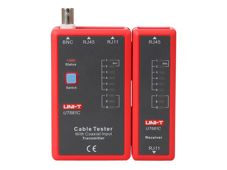 UNI-T Telefon & Hálózati Kábel Teszter, RJ45/RJ11/BNC – UT681C