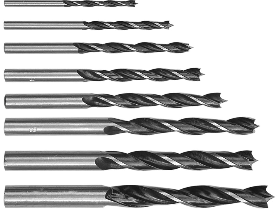 WOOD DRILL SET 3-10MM /8PCS, POUCH