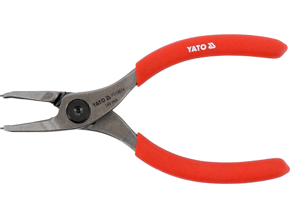 YATO Internal Straight Circlip Pliers, 145-325 mm, 42–48 HRC CrV, PVC Handle
