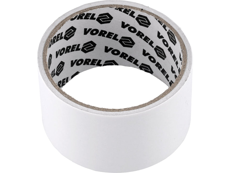 VOREL Double-Sided Tape, 50 mm, White PP, Length 5/10/25 m