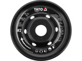 YATO Milling Rasp Wheel for Angle Grinders, Radius Recessed Profile, 120x13 mm, Cut Grade 1/2