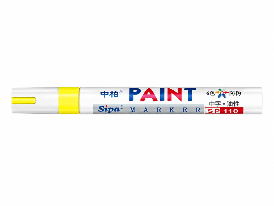 Sipa Ölbasierter Lackmarker, 3 mm Rundspitze, Pump-System, Aluminiumgehäuse – SP110