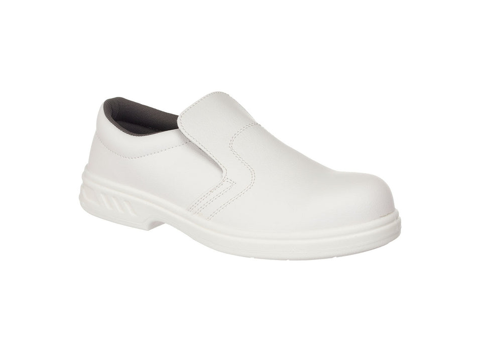 Portwest Safety Shoe Slip-on for Medical & Food Industries, Microfibre Upper, Steel Toecap, S2 FO SR – FW81