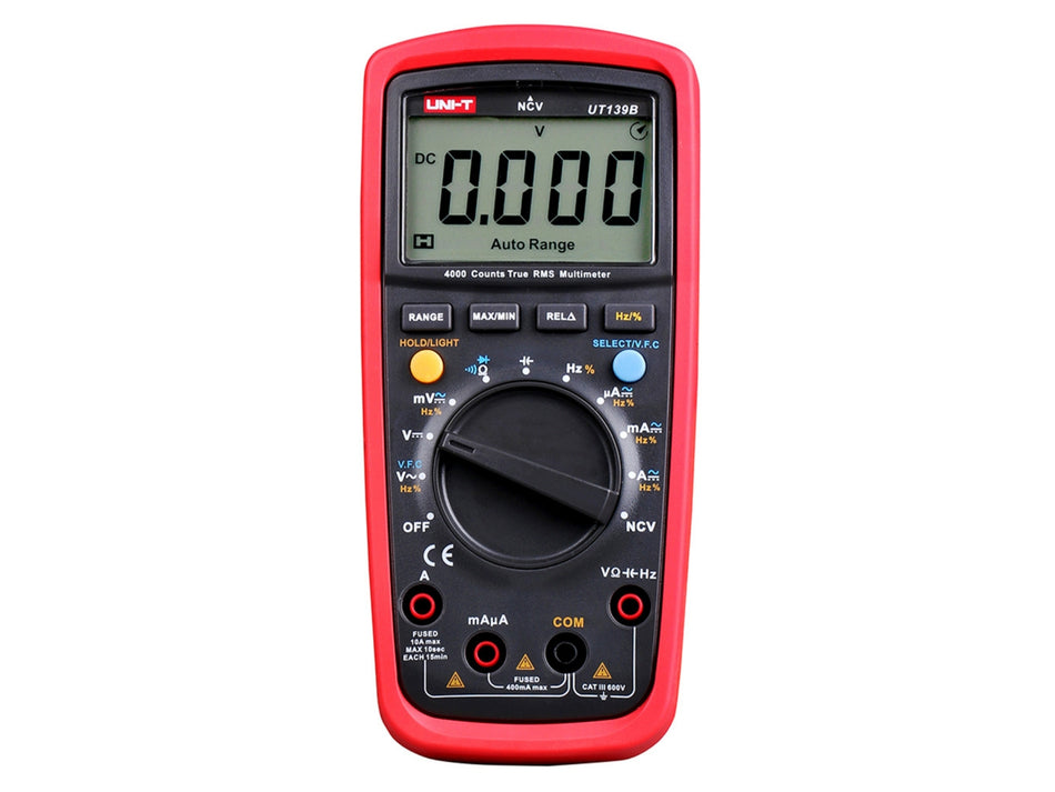 UNI-T True RMS Digital Multimeter, 10 A, 4000 Counts, NCV – UT139B