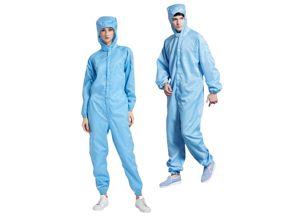 HOODED ANTISTATIC SUIT - STRIPED DESIGN