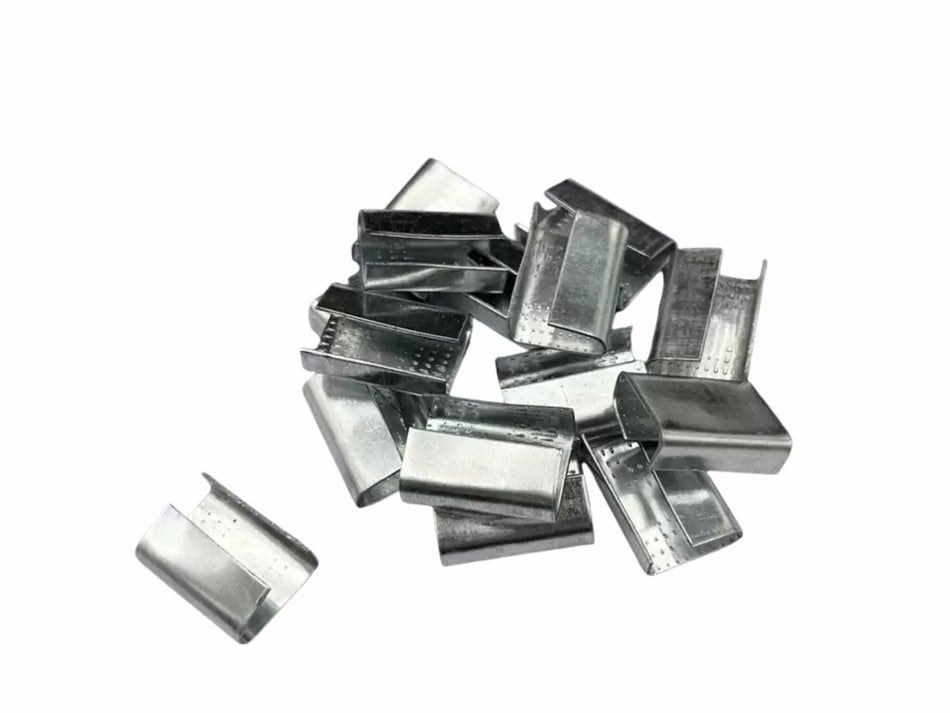 PERIPLUS Stahlband-Verschlusshülsen, 17–18 mm, ca. 75 Stk./Pack, verzinkt – 1608