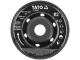 YATO Milling Rasp Wheel for Angle Grinders, Convex Profile 120x18 mm, Cut Grade 1/2