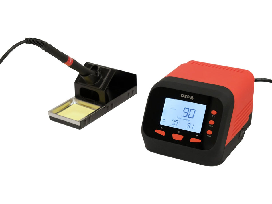 YATO T12 Soldering Station, 75 W, 90–480 °C, LCD & Rapid Heating – YT-82462