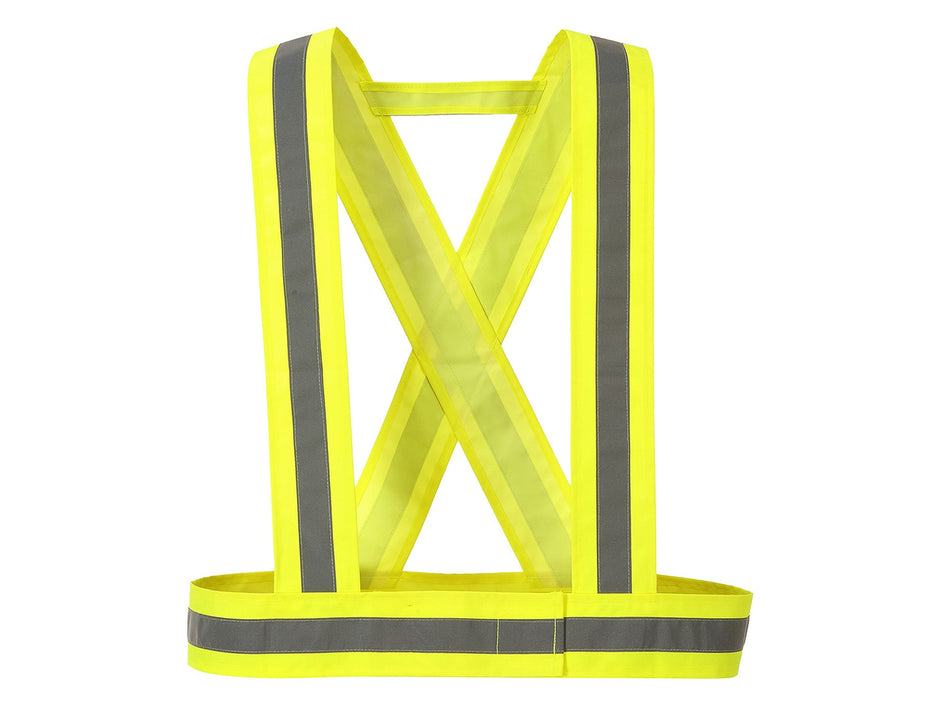 Portwest Hi-Vis Strap, 7.5 cm Belt & Shoulder Bands, 3 cm Reflective Tape, Adjustable Hook & Loop Fastening