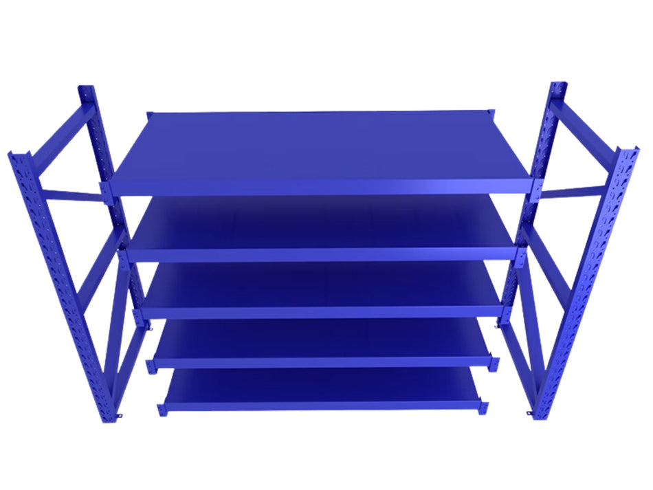 PERIPLUS Storage Shelving Unit, 4-Tier, 2000 × 600 × 2000 mm, 380 kg/Shelf, Cold-Rolled Steel, Tool-Free Clip-In