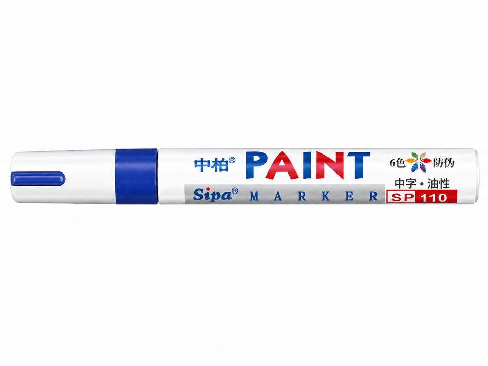 Sipa Ölbasierter Lackmarker, 3 mm Rundspitze, Pump-System, Aluminiumgehäuse – SP110