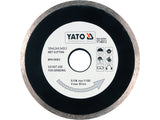 YATO Continuous-Rim Diamond Cutting Blade for Ceramic Tiles, Porcelain & Glass, 125/180/230 mm