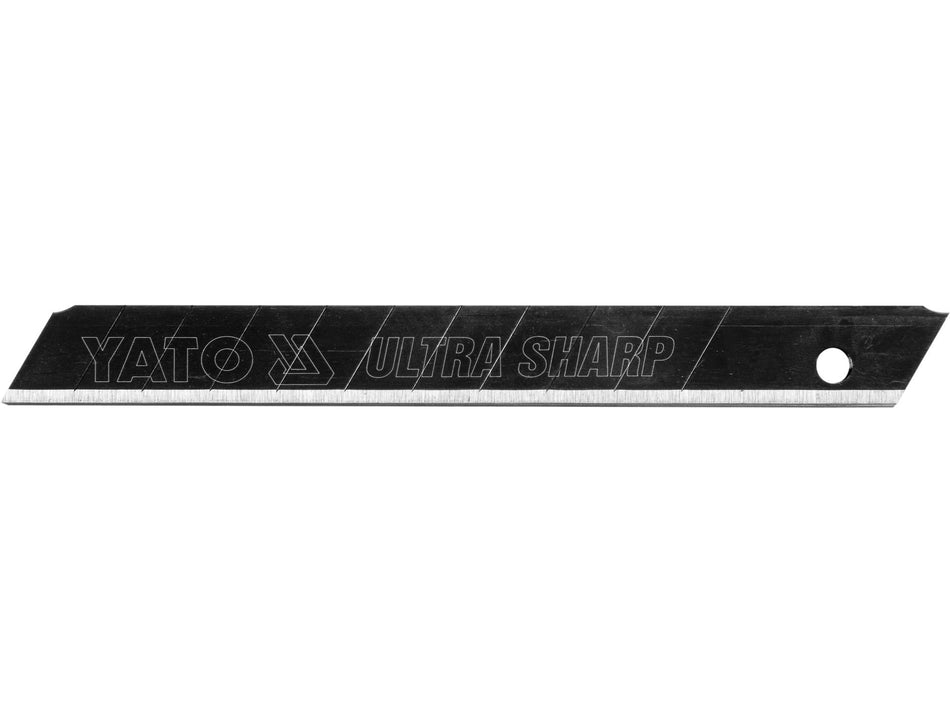 YATO letörhető pótpengék, 9 mm, 10 darabos csomag, feketeített SK2H acél – YT-75260