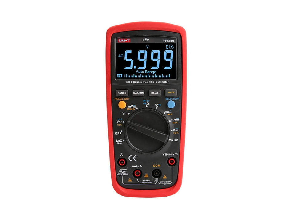 UNI-T Digitalmultimeter, 600 V, 6000 Counts, Echteffektivwert & LoZ – UT139S