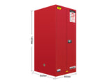FLAMMABLE LIQUID & CHEMICAL SAFETY STORAGE CABINET RED/YELLOW/BLUE