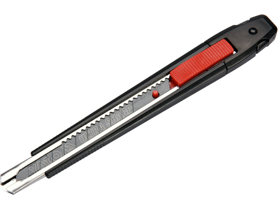 YATO letörhető pengés sniccer, 9 mm, fekete bevonatú SK2H acélpenge, ABS markolat – YT-75003