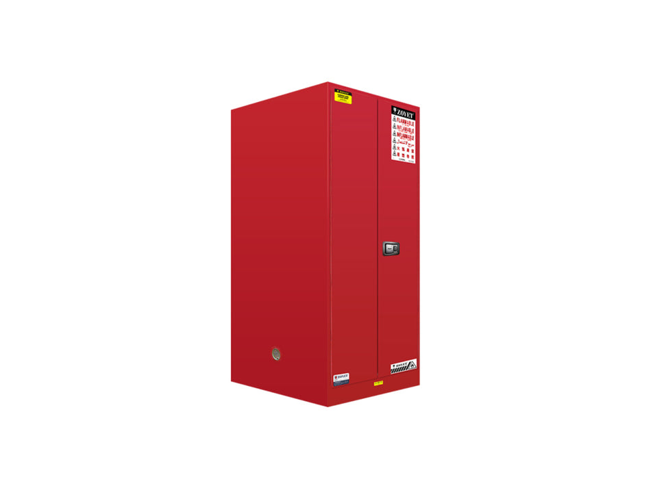 FLAMMABLE LIQUID & CHEMICAL SAFETY STORAGE CABINET 60GAL/227L - YELLOW/RED/BLUE
