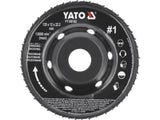 YATO Maróreszelő tárcsa sarokcsiszolókhoz, konvex profilú 120x12 mm, vágás típusa 1/2
