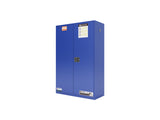FLAMMABLE LIQUID & CHEMICAL SAFETY STORAGE CABINET 45GAL/170L - YELLOW/RED/BLUE