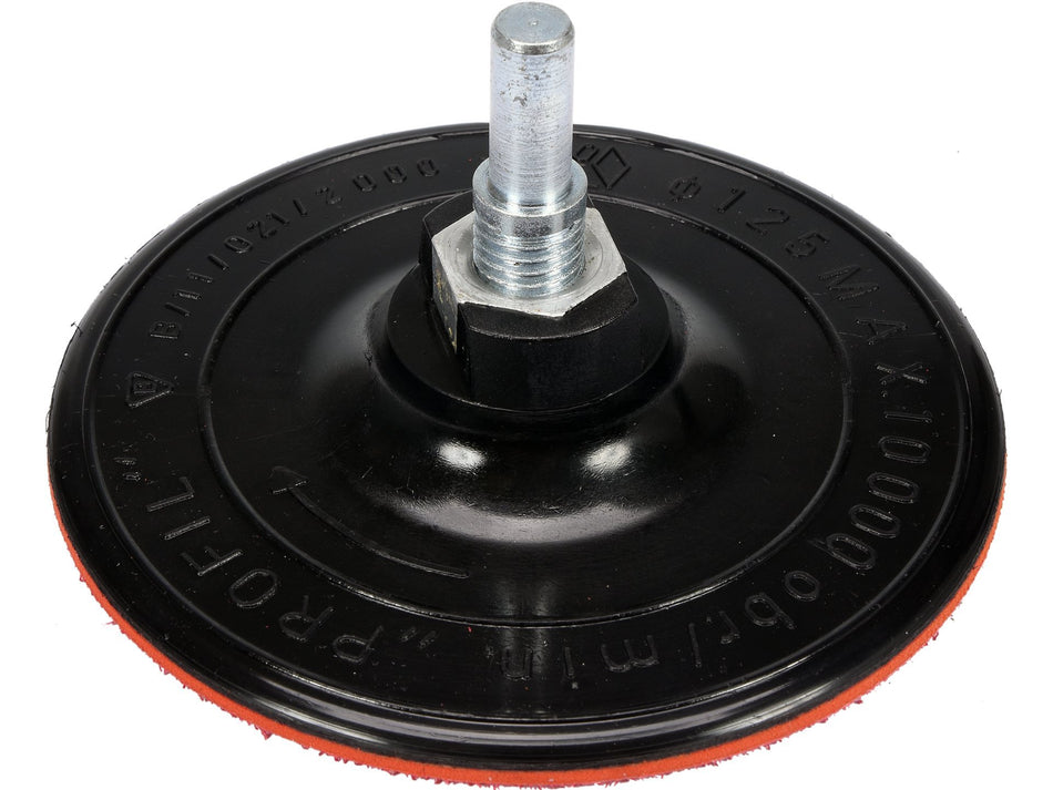 PERIPLUS tépőzáras gumitányér szárral, 125 mm, M14 – 08501