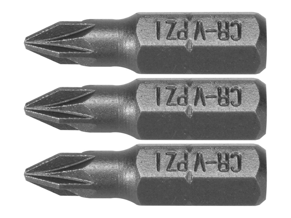 1/4 ZOLL POZIDRIV SCHRAUBENDREHERBITS 25MM PZ1 3 STK