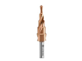 TG Spiral-Flute Step Drill Bit, 6542 HSS, 3-Flat Shank, for Sheet Metal & Plastic, 4-12/4-20/4-32 mm