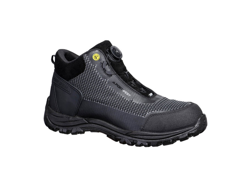 Portwest Safety Ankle Boot Composite Textile S3S ESD SR FO with Wire Lace System – FE04
