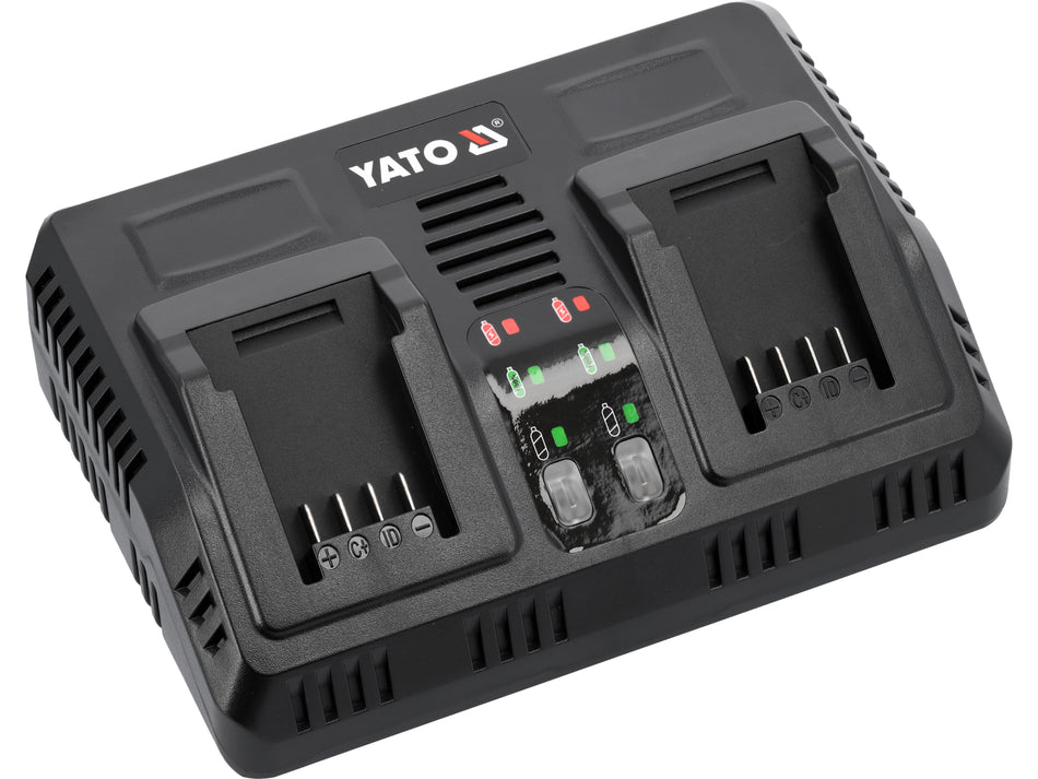 DOUBLE BATTERY CHARGER 18V 2.4A