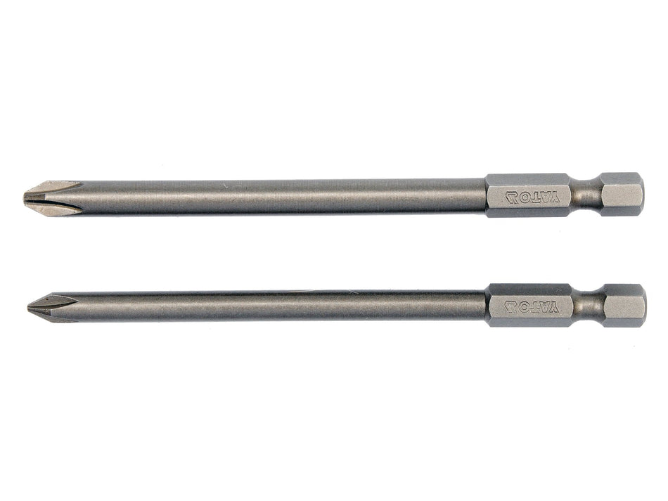 PHILLIPS SCREWDRIVER BIT SET PH1 AND PH2, 100 MM / 150 MM, 2 PCS