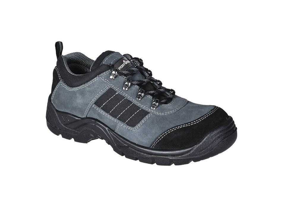 Portwest Safety Shoe Low Cut Cow Suede Leather, Steel Toecap & Midsole, Oil Resistant Outsole, S1P SR – FW64
