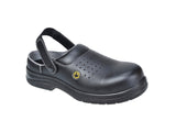 Portwest Safety Clog Perforated Microfibre Composite Toe SB ESD SRC A E FO – FC03
