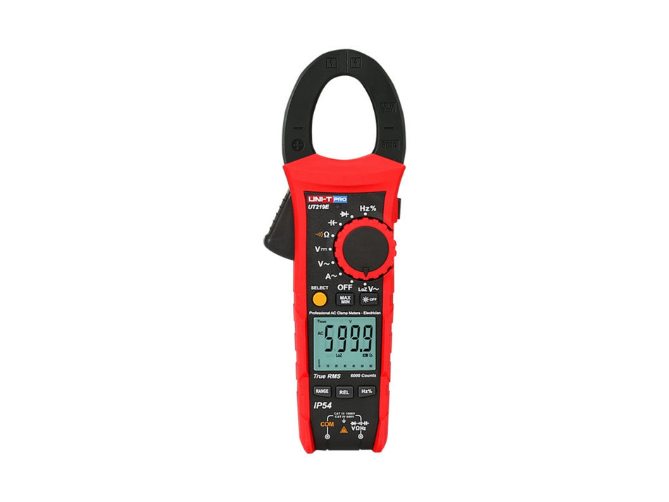 UNI-T Echteffektivwert-Wechselstromzange, 600 A, CAT IV 600 V, IP54 – UT219E