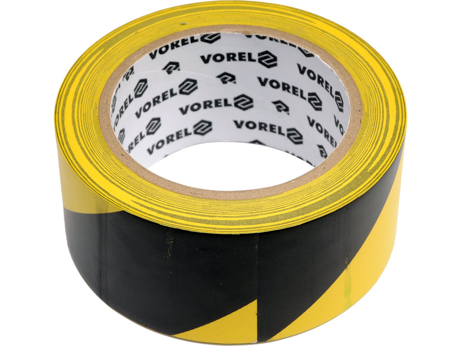 VOREL Sicherheits-Warnband, 48 mm x 33 m, selbstklebendes PVC