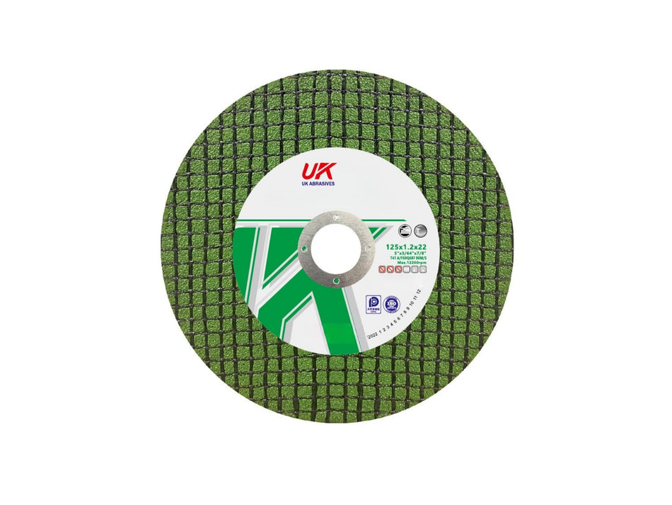 UK prémium vágókorong rozsdamentes acélhoz és acélhoz, 125 × 1,2 × 22 mm