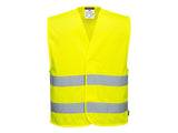 Portwest Hi-Vis Mesh Two Band Vest, MeshAir Fabric with Hook – C374