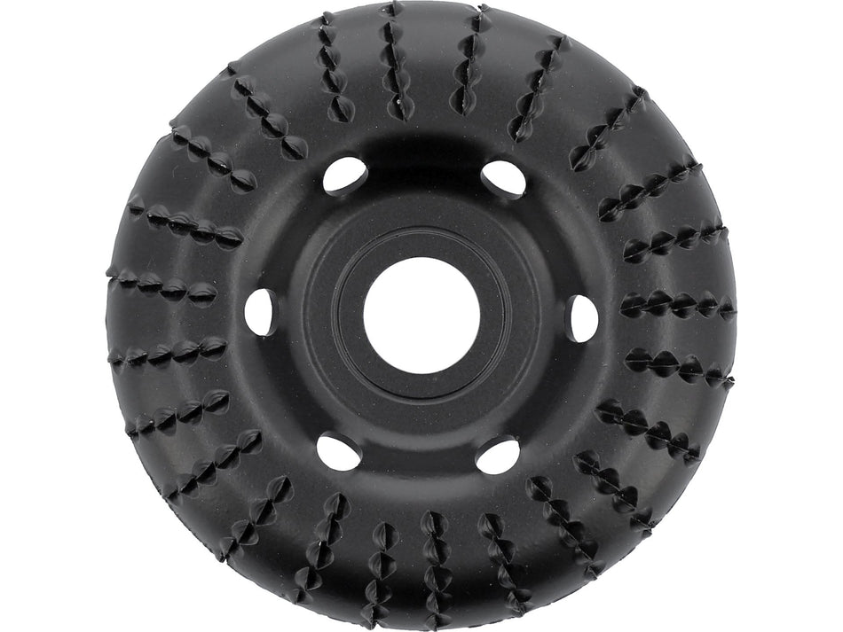 YATO Milling Rasp Wheel for Angle Grinders, Radius Recessed Profile, 120x13 mm, Cut Grade 1/2